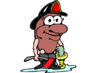 Sticker Custom Preview Image #042995 Cartoons Human Beans Fire Fighter