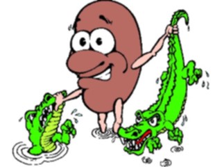 Sticker Custom Preview Image #043005 Cartoons Human Beans Holding Alligators