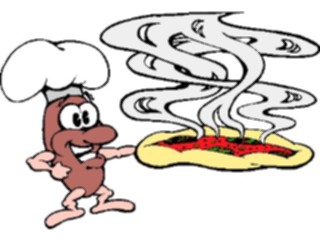 Sticker Custom Preview Image #043023 Cartoons Human Beans Pizza Chef