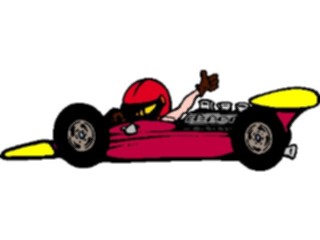 Sticker Custom Preview Image #043028 Cartoons Human Beans Race Car Driver