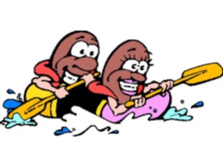 Sticker Custom Preview Image #043030 Cartoons Human Beans Rafting