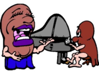 Sticker Custom Preview Image #043037 Cartoons Human Beans Singer