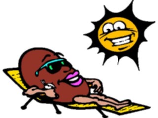 Sticker Custom Preview Image #043042 Cartoons Human Beans Sunbathing