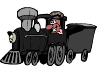 Sticker Custom Preview Image #043045 Cartoons Human Beans Train Engineer