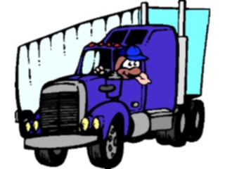 Sticker Custom Preview Image #043046 Cartoons Human Beans Trucker