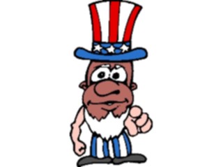 Sticker Custom Preview Image #043047 Cartoons Human Beans Uncle Sam