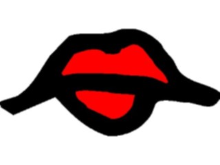 Sticker Custom Preview Image #043323 Cartoons Make Your Own Lips Red