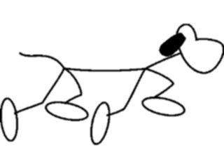 Sticker Custom Preview Image #043427 Cartoons Make Your Own Stick Figure Dog4