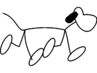 Sticker Custom Preview Image #043428 Cartoons Make Your Own Stick Figure Dog5