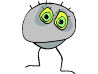Sticker Custom Preview Image #043479 Cartoons Offbeat Ball Creature Scared