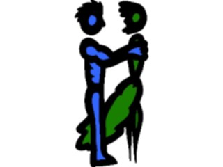 Sticker Custom Preview Image #043501 Cartoons Offbeat Blue Green Couple