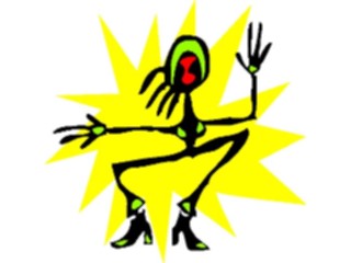 Sticker Custom Preview Image #043514 Cartoons Offbeat Bonywith High Heels
