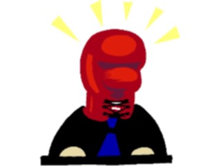 Sticker Custom Preview Image #043550 Cartoons Offbeat Boxing Glove Head