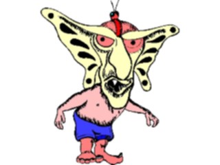 Sticker Custom Preview Image #043567 Cartoons Offbeat Butterfly Head