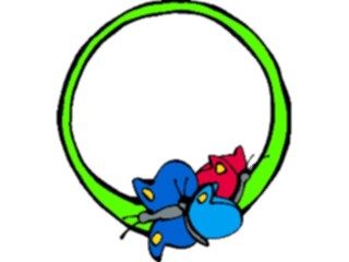 Sticker Custom Preview Image #043578 Cartoons Offbeat Circle Butterflies