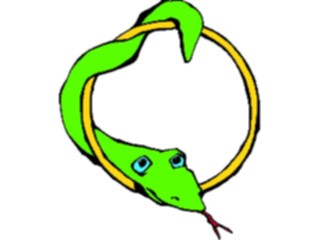 Sticker Custom Preview Image #043585 Cartoons Offbeat Circle Snake