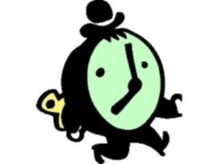 Sticker Custom Preview Image #043587 Cartoons Offbeat Clock Man