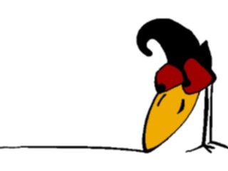 Sticker Custom Preview Image #043627 Cartoons Offbeat Crow Creature Drawing