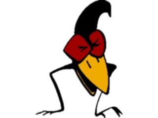 Sticker Custom Preview Image #043628 Cartoons Offbeat Crow Creature Laughing