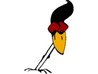 Sticker Custom Preview Image #043629 Cartoons Offbeat Crow Creature Leaning