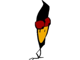 Sticker Custom Preview Image #043634 Cartoons Offbeat Crow Creature Standing