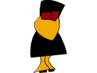 Sticker Custom Preview Image #043637 Cartoons Offbeat Crow Standing