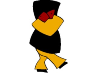 Sticker Custom Preview Image #043640 Cartoons Offbeat Crow Wandering