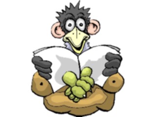 Sticker Custom Preview Image #043686 Cartoons Offbeat Earbird Reading