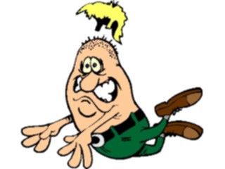 Sticker Custom Preview Image #043693 Cartoons Offbeat Egg Guy Scared