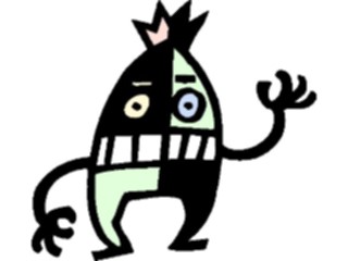 Sticker Custom Preview Image #043696 Cartoons Offbeat Egg Man Two Toned