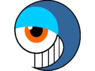 Sticker Custom Preview Image #043731 Cartoons Offbeat Eyeball Smirking