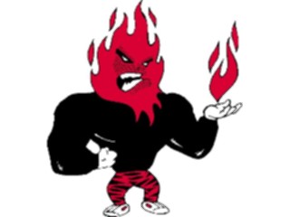 Sticker Custom Preview Image #043763 Cartoons Offbeat Flame Face