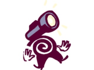 Sticker Custom Preview Image #043764 Cartoons Offbeat Flashlight Man