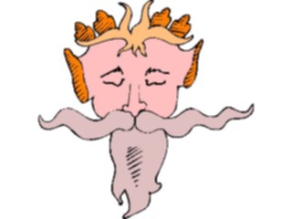 Sticker Custom Preview Image #043774 Cartoons Offbeat Flowing Mustache