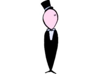 Sticker Custom Preview Image #043777 Cartoons Offbeat Formal Man Looking