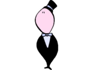 Sticker Custom Preview Image #043778 Cartoons Offbeat Formal Man Waiting