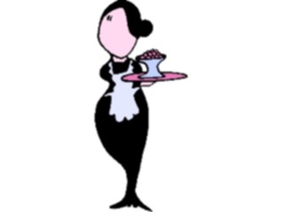 Sticker Custom Preview Image #043780 Cartoons Offbeat Formal Waitress