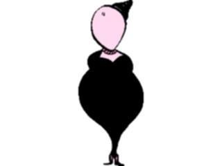 Sticker Custom Preview Image #043781 Cartoons Offbeat Formal Woman Looking