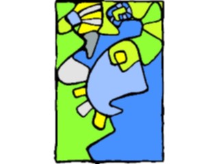 Sticker Custom Preview Image #043790 Cartoons Offbeat Funky Art Face