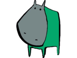 Sticker Custom Preview Image #043861 Cartoons Offbeat Hippo Narrow