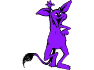 Sticker Custom Preview Image #043863 Cartoons Offbeat Horn Creature Reaching