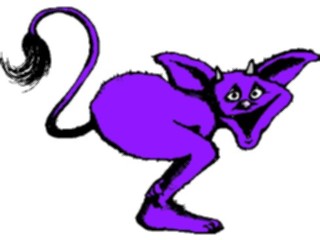 Sticker Custom Preview Image #043865 Cartoons Offbeat Horn Creature Stretching