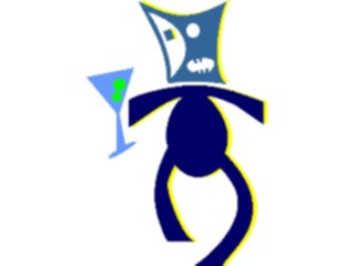 Sticker Custom Preview Image #043948 Cartoons Offbeat Martini Man
