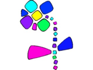 Sticker Custom Preview Image #043958 Cartoons Offbeat Mosaic Flower Standing