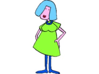 Sticker Custom Preview Image #044009 Cartoons Offbeat Noseless Woman