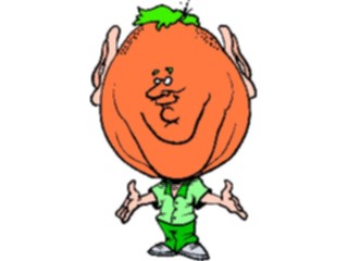 Sticker Custom Preview Image #044018 Cartoons Offbeat Orange Head