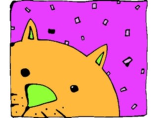 Sticker Custom Preview Image #044039 Cartoons Offbeat Peeking Cat