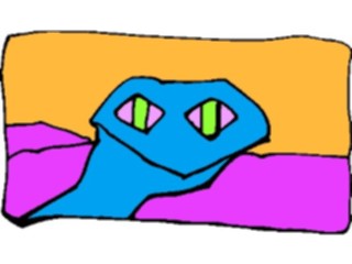 Sticker Custom Preview Image #044043 Cartoons Offbeat Peeking Snake