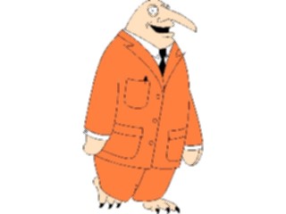 Sticker Custom Preview Image #044046 Cartoons Offbeat Penguin Man
