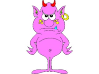 Sticker Custom Preview Image #044058 Cartoons Offbeat Pink Pouter